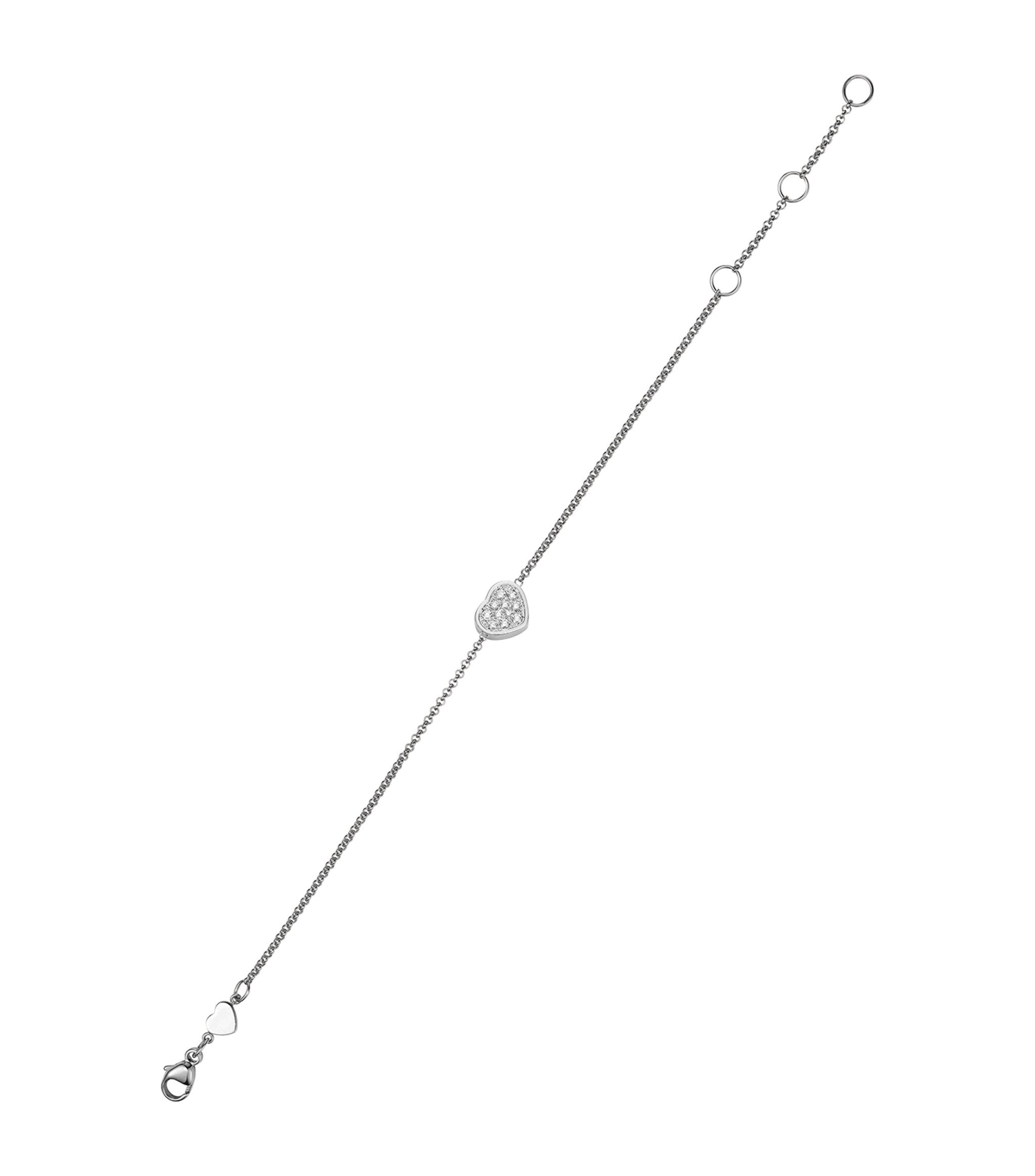 CHOPARD HAPPY HEART SILVER BRACELET DIAMOND