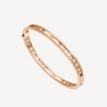 BVLGARI ZERO 1 SPIRAL LOGO PINK GOLD BRACELET
