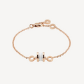 BVLGARI ZERO 1 SOFT PINK GOLD AND WHITE CERAMIC BRACELET