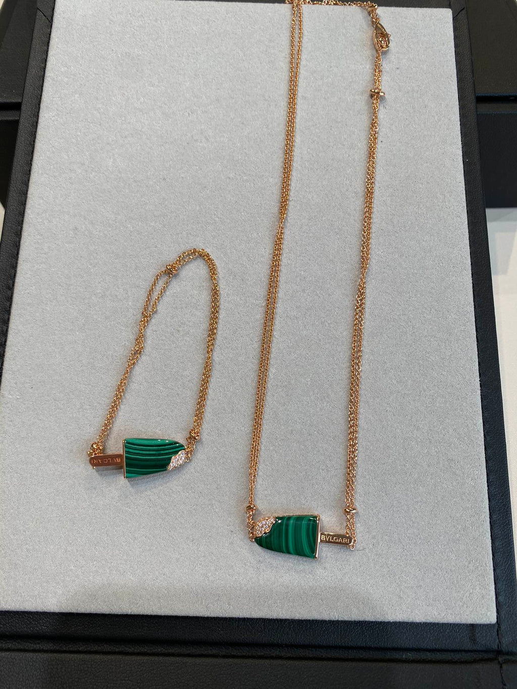 BVLGARI BVL ICE CREAM BAR MALACHITE BRACELET