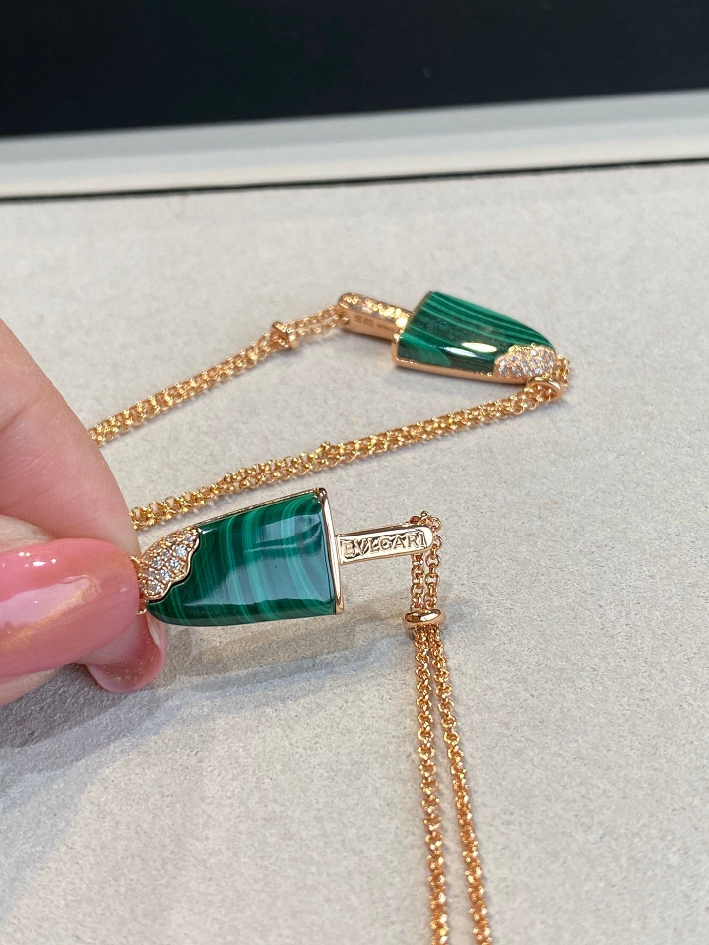 BVLGARI BVL ICE CREAM BAR MALACHITE BRACELET