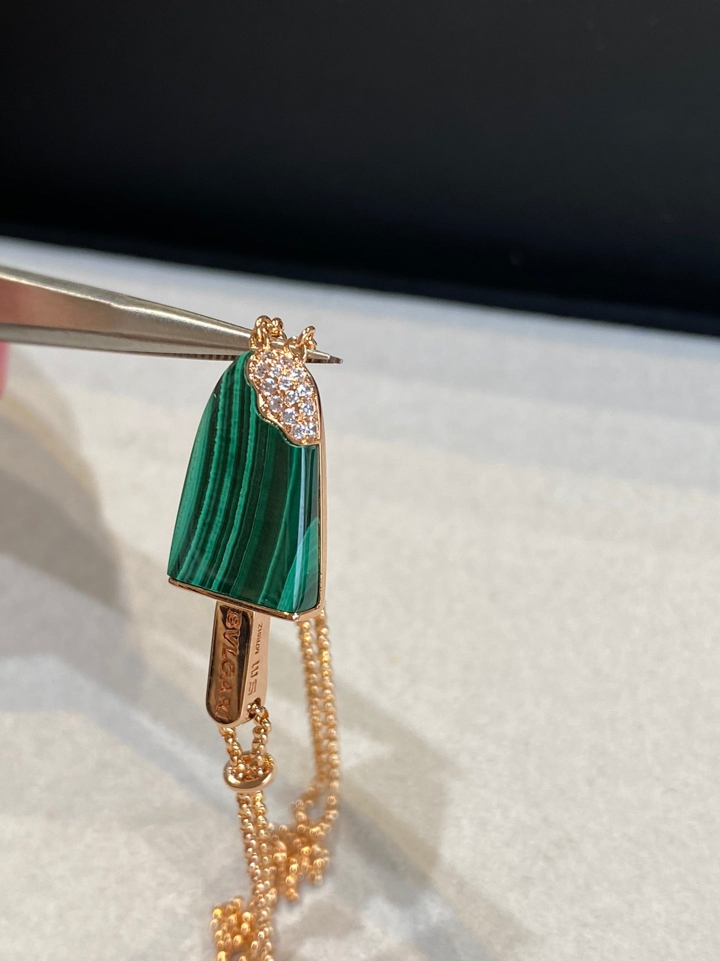 BVLGARI BVL ICE CREAM BAR MALACHITE BRACELET