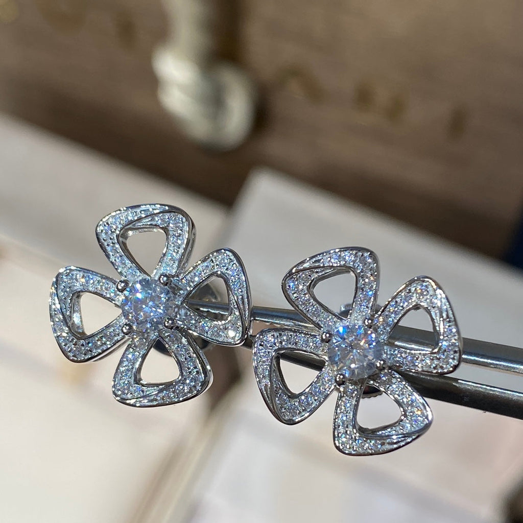 BVLGARI BVL FIOREVER DIAMOND STUD EARRINGS