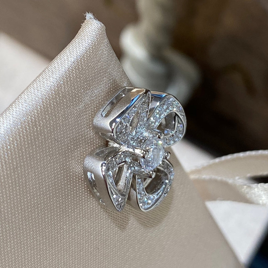 BVLGARI BVL FIOREVER DIAMOND STUD EARRINGS