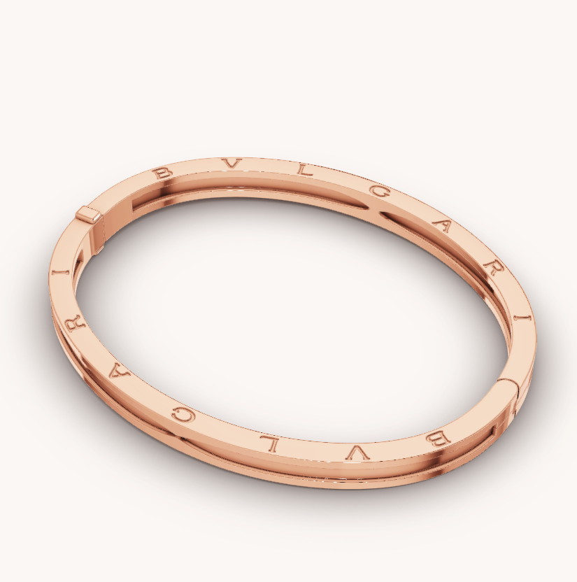 BVLGARI ZERO 1 SPIRAL PINK GOLD BRACELET