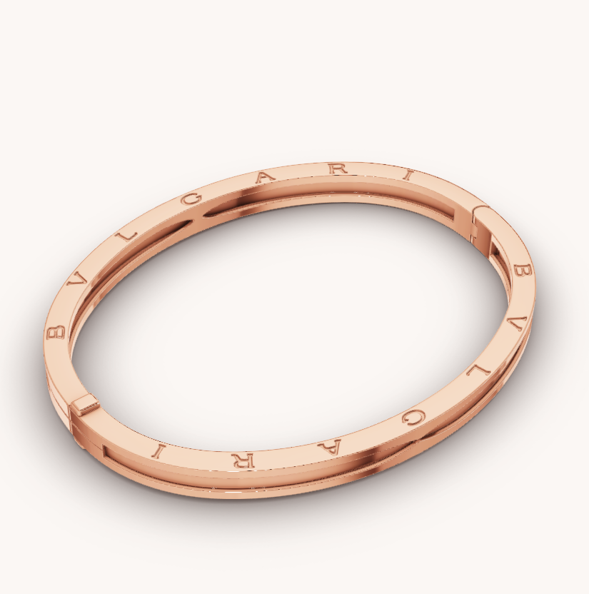 BVLGARI ZERO 1 SPIRAL PINK GOLD BRACELET