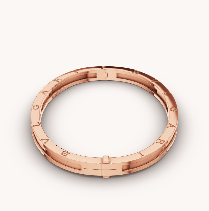 BVLGARI ZERO 1 SPIRAL PINK GOLD BRACELET