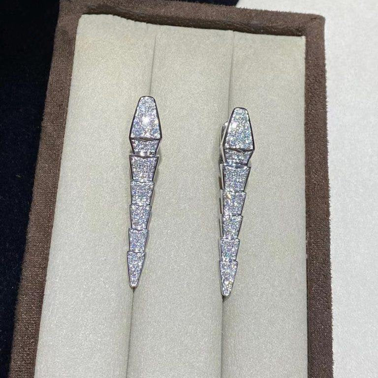 BVLGARI SERPENTI EARRINGS FULL DIAMOND