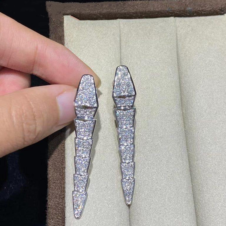 BVLGARI SERPENTI EARRINGS FULL DIAMOND