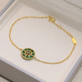 DIOR LUCKY STAR 1 DIAMOND GREEN GOLD BRACELET