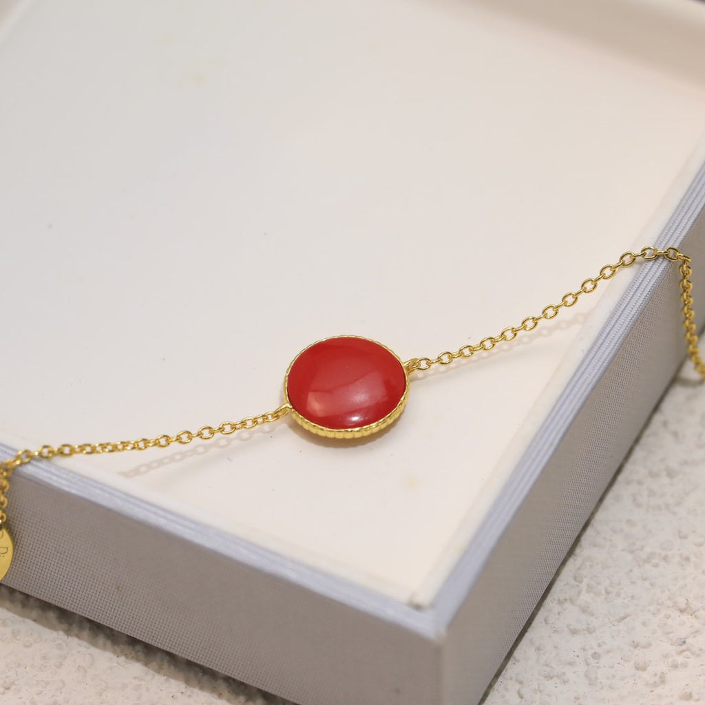 DIOR LUCKY STAR 1 DIAMOND RED GOLD BRACELET