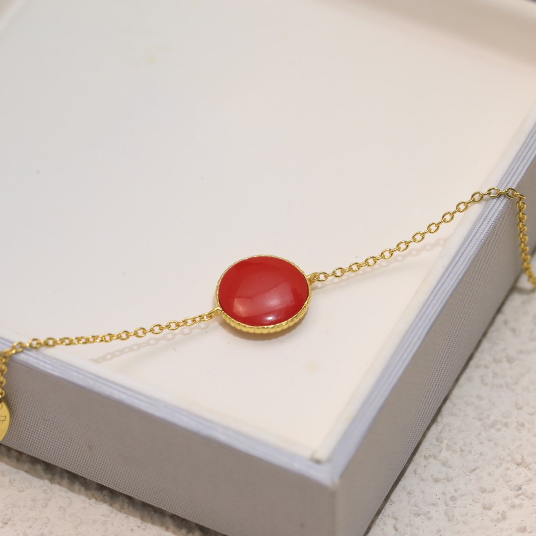 DIOR LUCKY STAR 1 DIAMOND RED GOLD BRACELET
