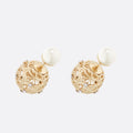 DIOR CD TRIBALES PEARL GOLD DIAMOND EARRINGS