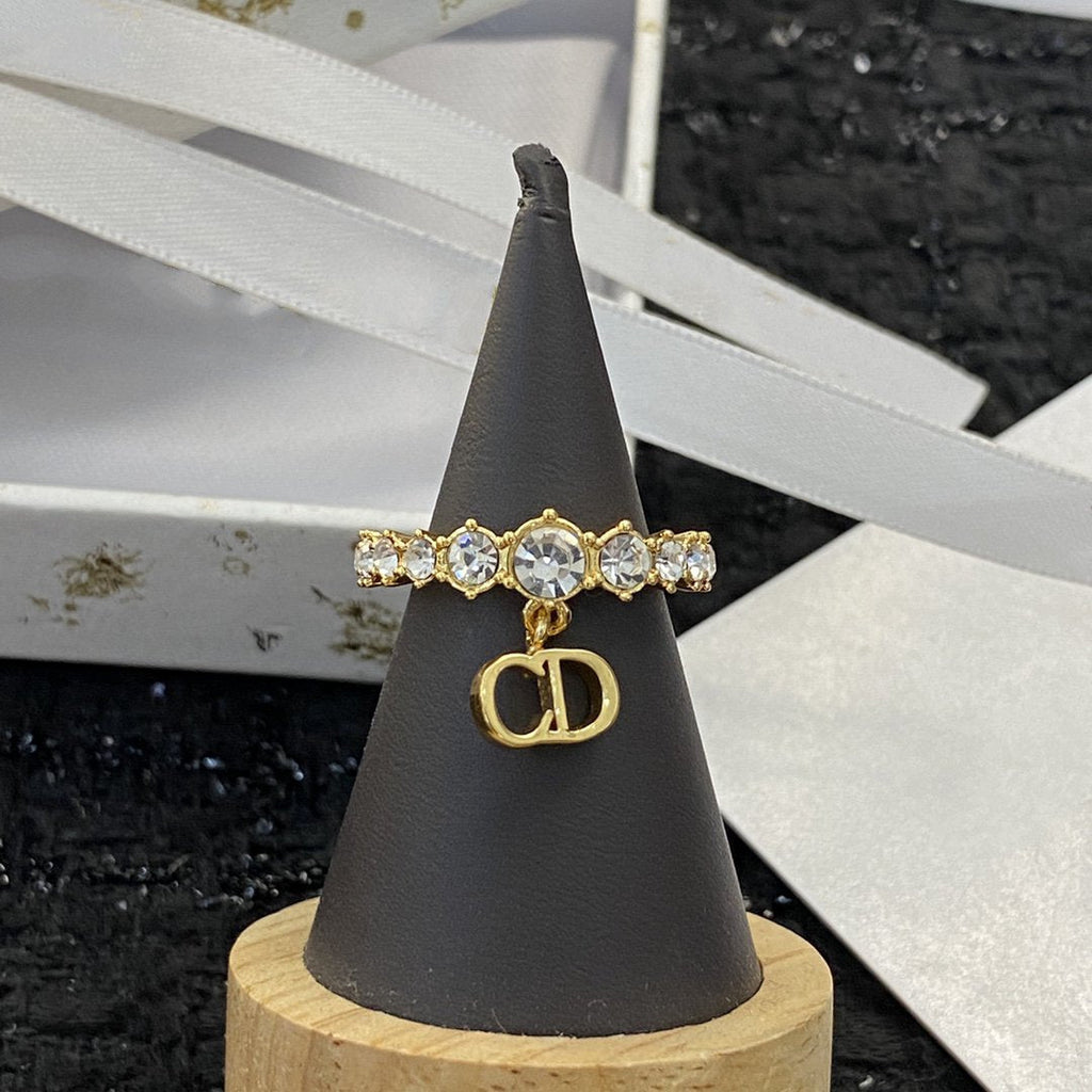 DIOR CD RING GOLD DIAMOND