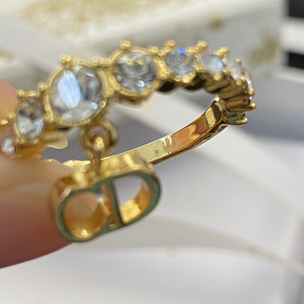 DIOR CD RING GOLD DIAMOND