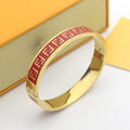 FENDI FF LOGO RED BRACELET