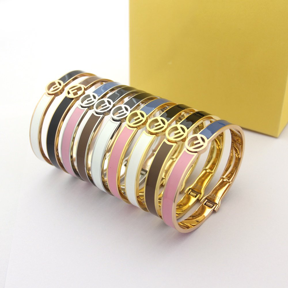 FENDI F LOGO MULTICOLOR BRACELET