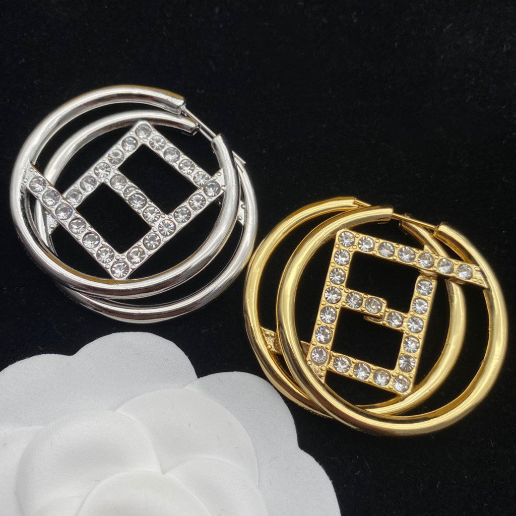 FENDI F EARRINGS DIAMOND