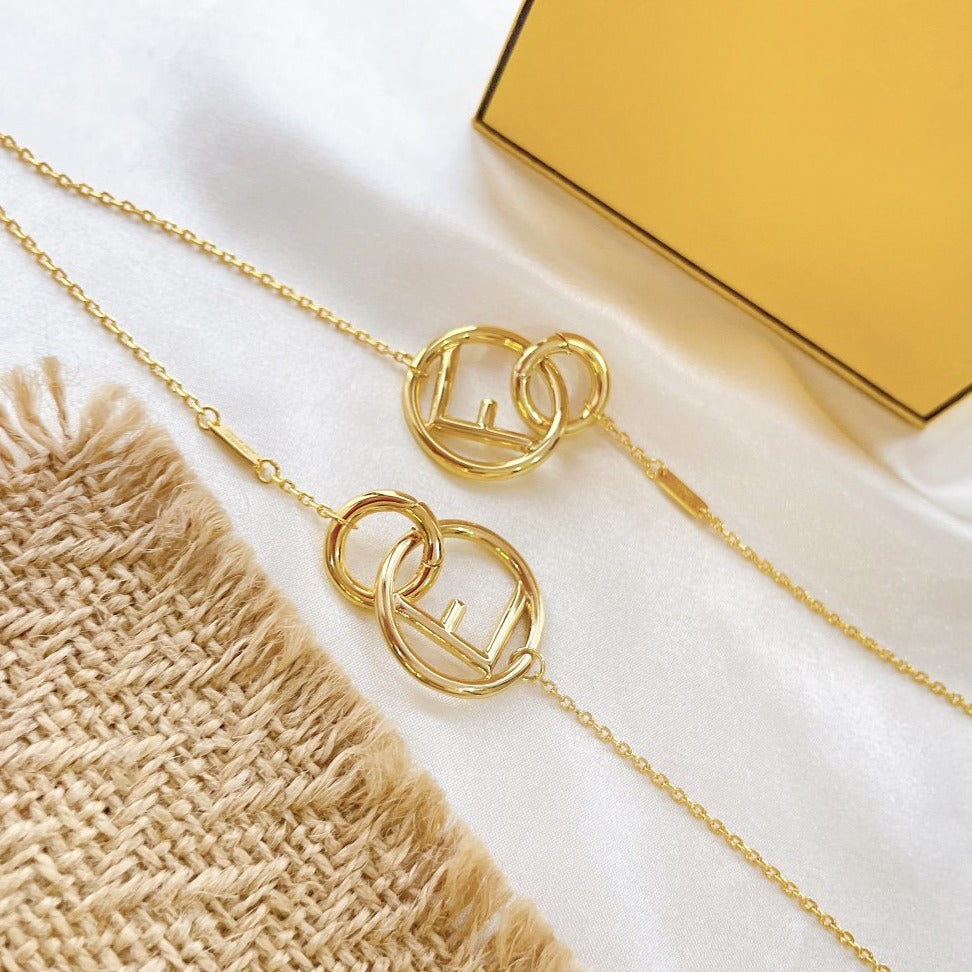 FENDI F LOGO GOLD NECKLCE
