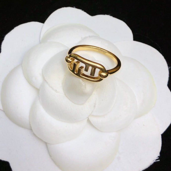 FENDI O'LOCK GOLD RING