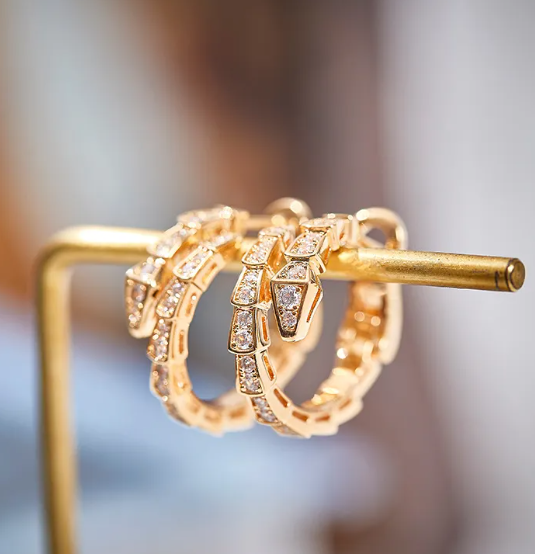 BVLGARI SERPENTI EARRINGS DIAMOND