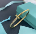 TIFFANY WIDE DIAMONDS HINGED BANGLE