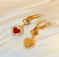 CHOPARD HAPPY HEART DIAMOND PINK GOLD EARRINGS