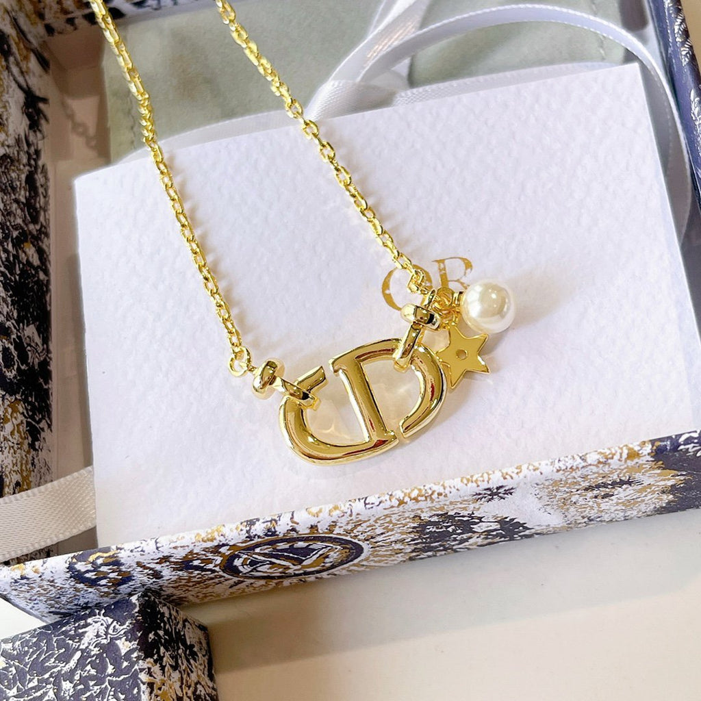 DIOR CD NAVY NECKLACE