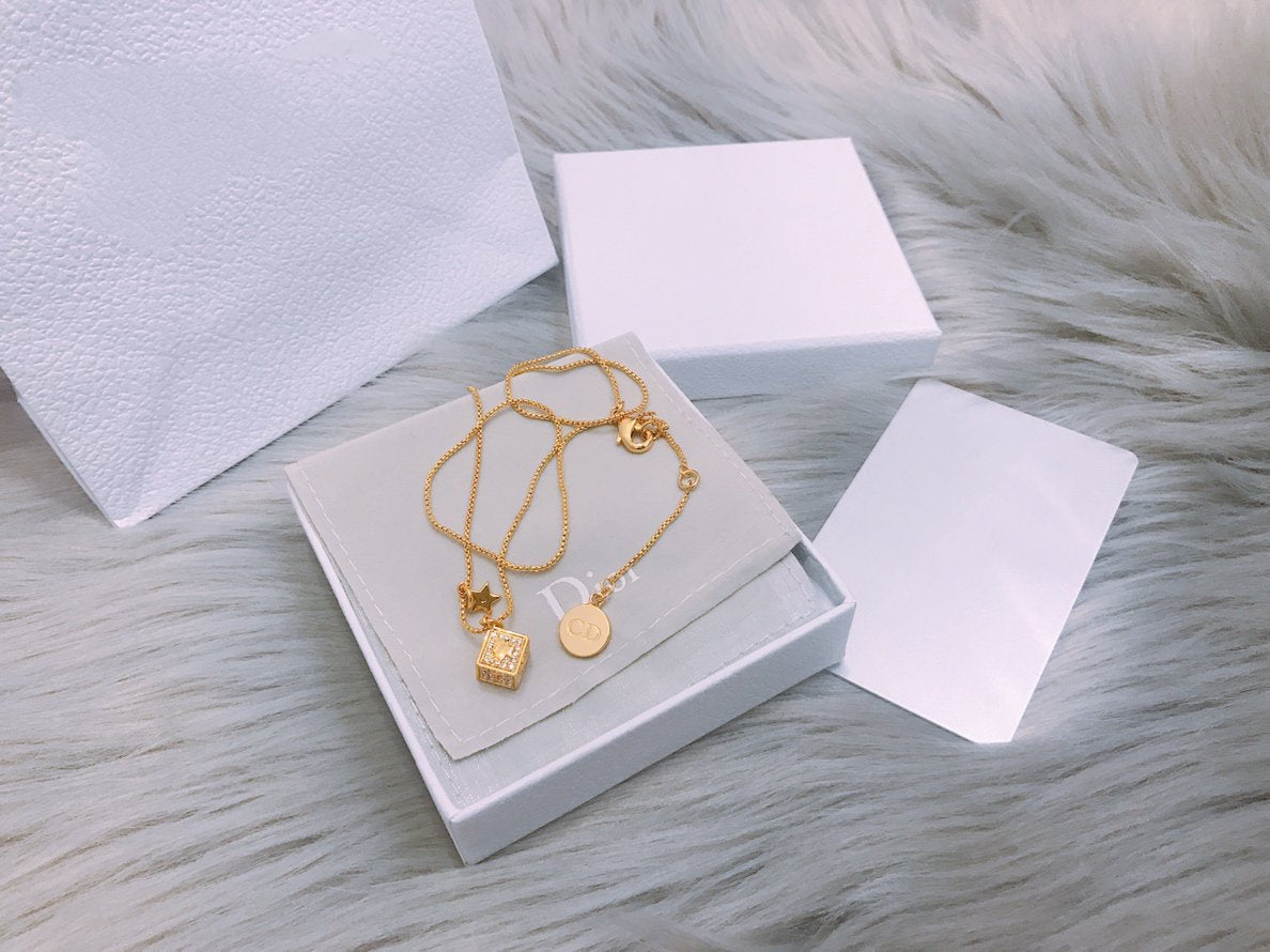 DIOR CD DICE NECKLACE