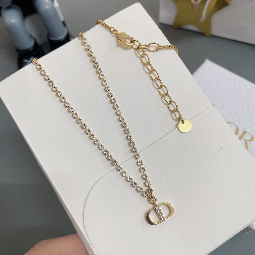 DIOR CD CHAIN DIAMOND NECKLACE