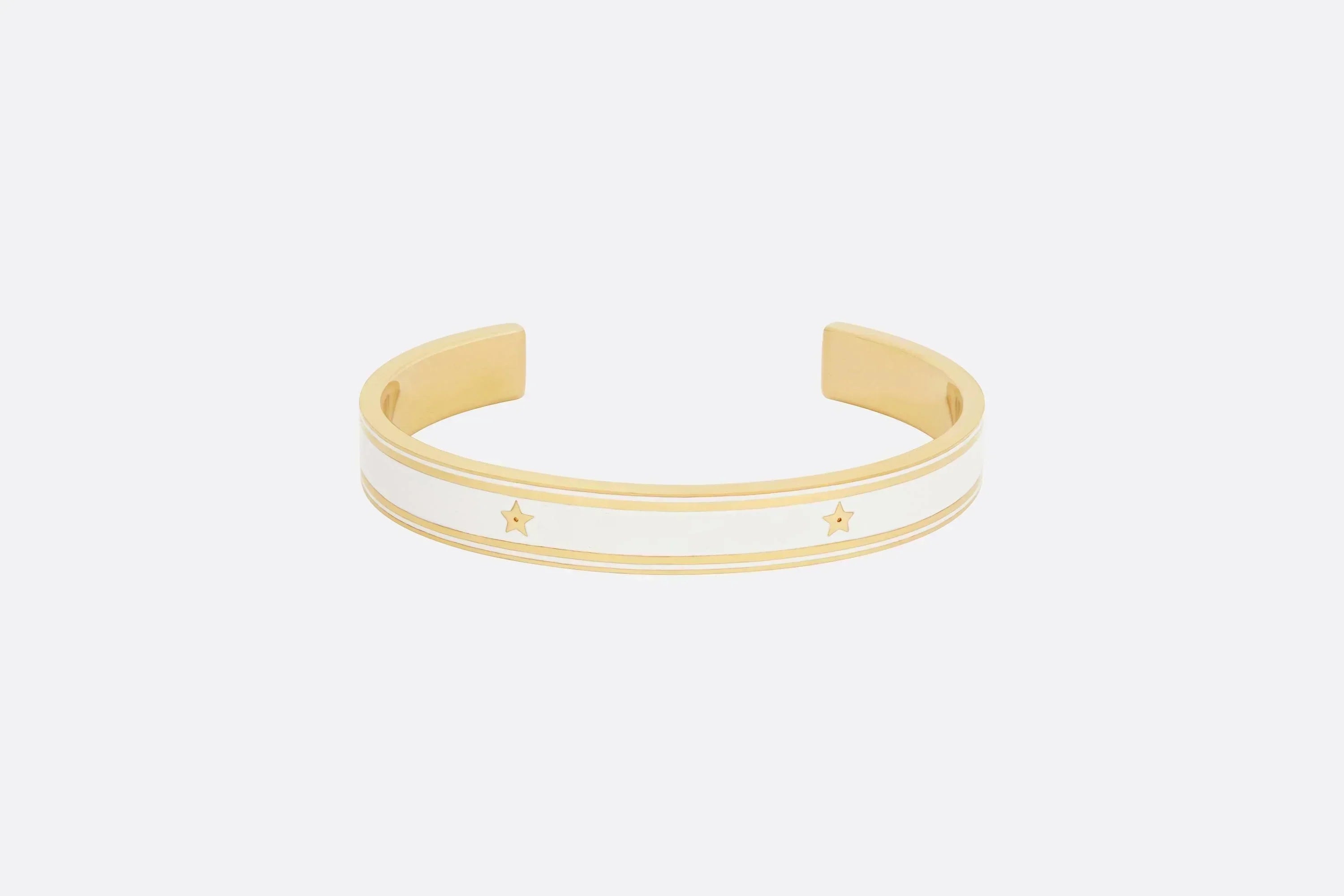 DIOR CODE BANGLE GOLD-FINISH METAL AND LACQUER WOMEN