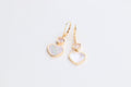 CHOPARD HAPPY HEART EARRINGS MOP PINK GOLD DIAMOND