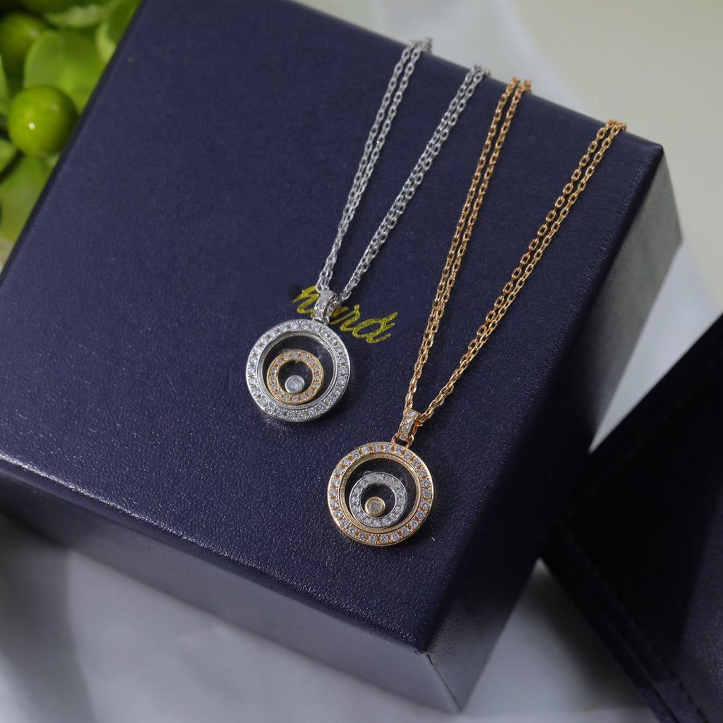 CHOPARD HAPPY HEART DIAMOND SILVER NECKLACE