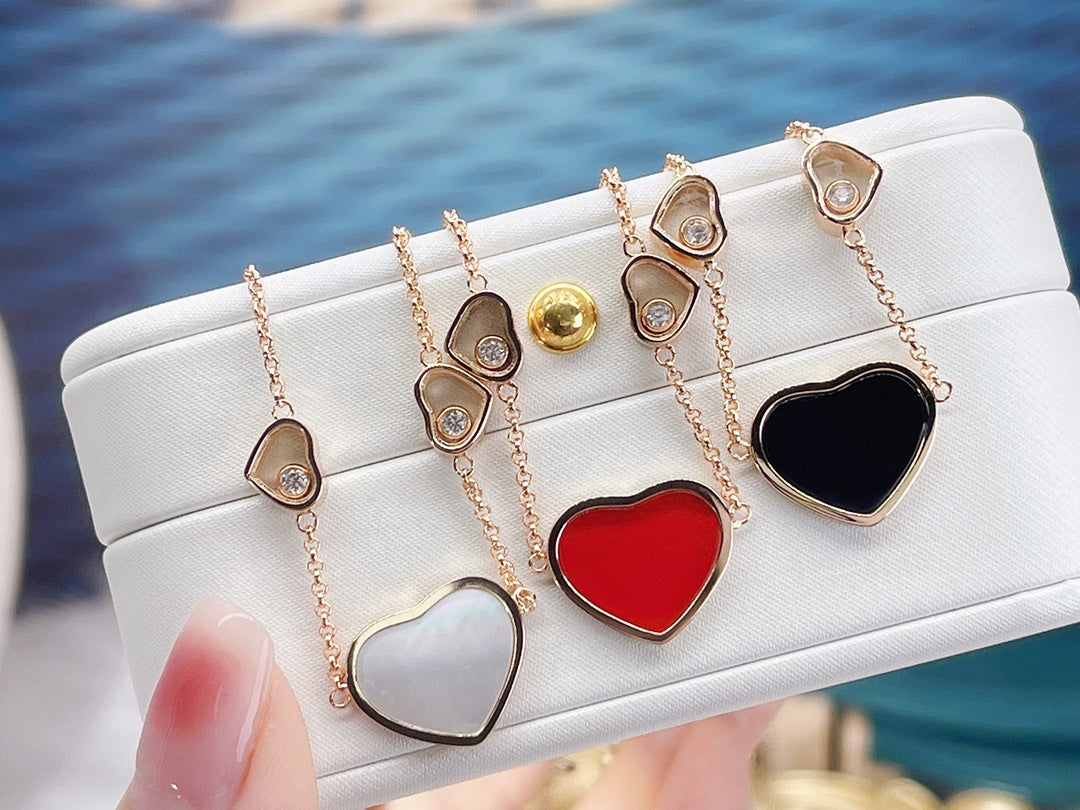CHOPARD HAPPY HEART NECKLACE 3 MOTIFS