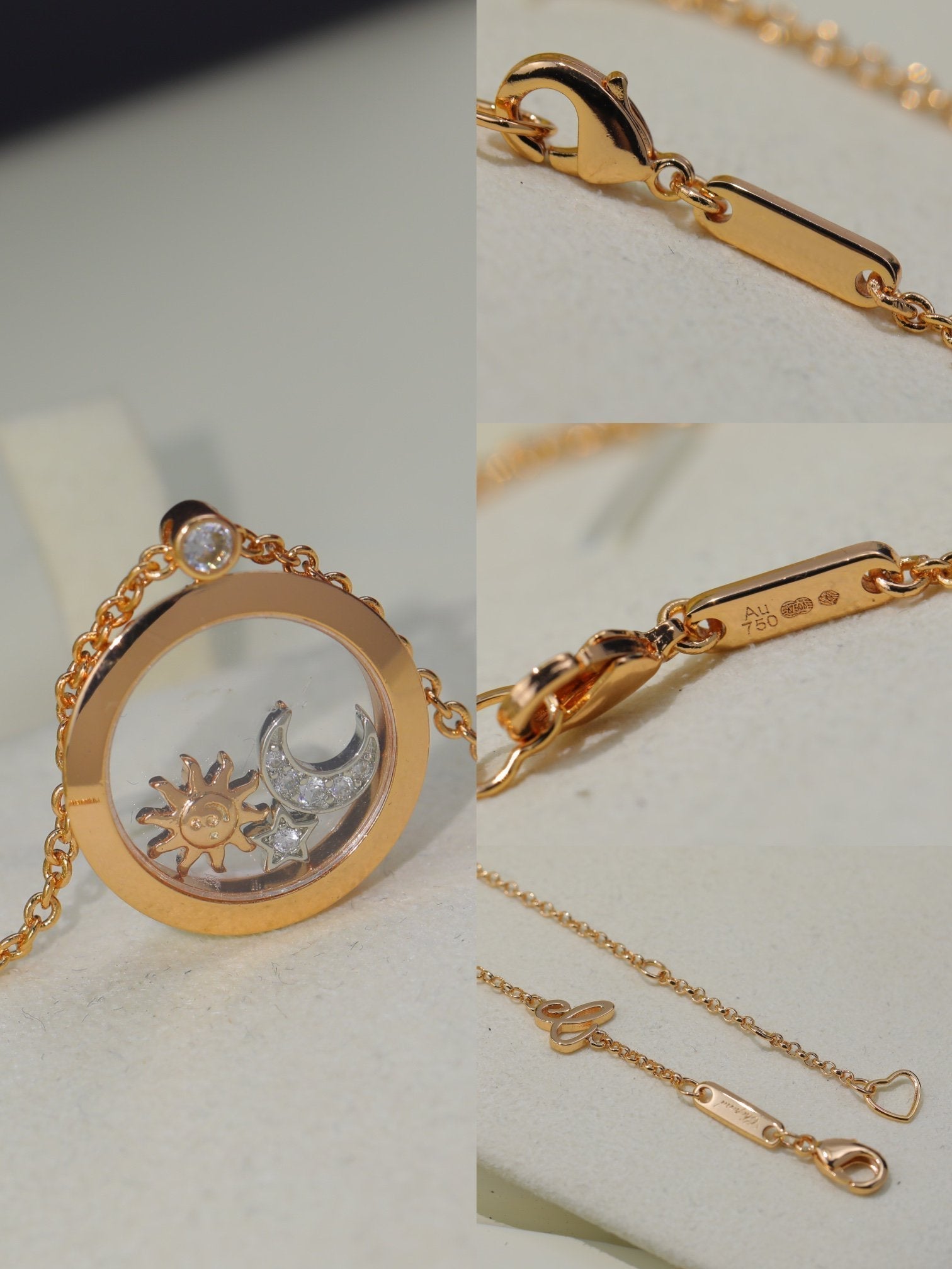 CHOPARD SUN MOON STAR NECKLACE