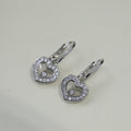 CHOPARD HAPPY HEART SILVER EARRINGS DIAMOND