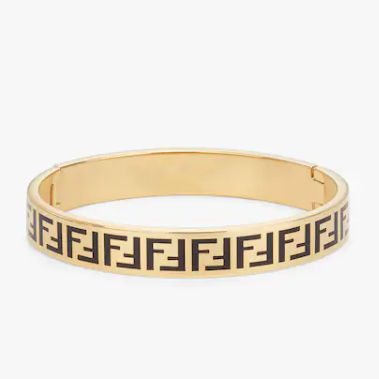 FENDI FOREVER F GOLD BRACELET BLACK