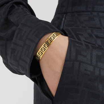 FENDI FOREVER F GOLD BRACELET BLACK