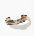 Chanel Black Rope Bracelet Gold Diamond