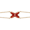 CHAUMET JEUX BRACELET CARNELIAN PINK GOLD 1 DIAMOND