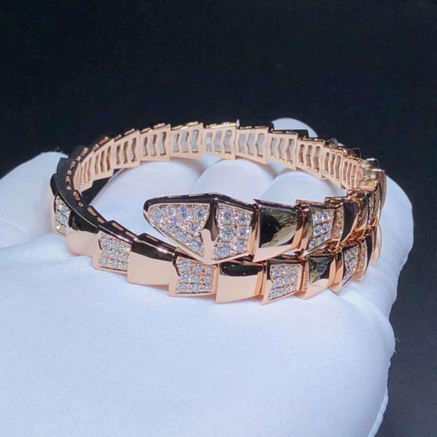 BVLGARI SERPENTI BRACELET PINK GOLD DIAMOND 1