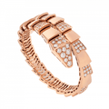 BVLGARI SERPENTI WIDE BRACELET PINK GOLD DIAMOND