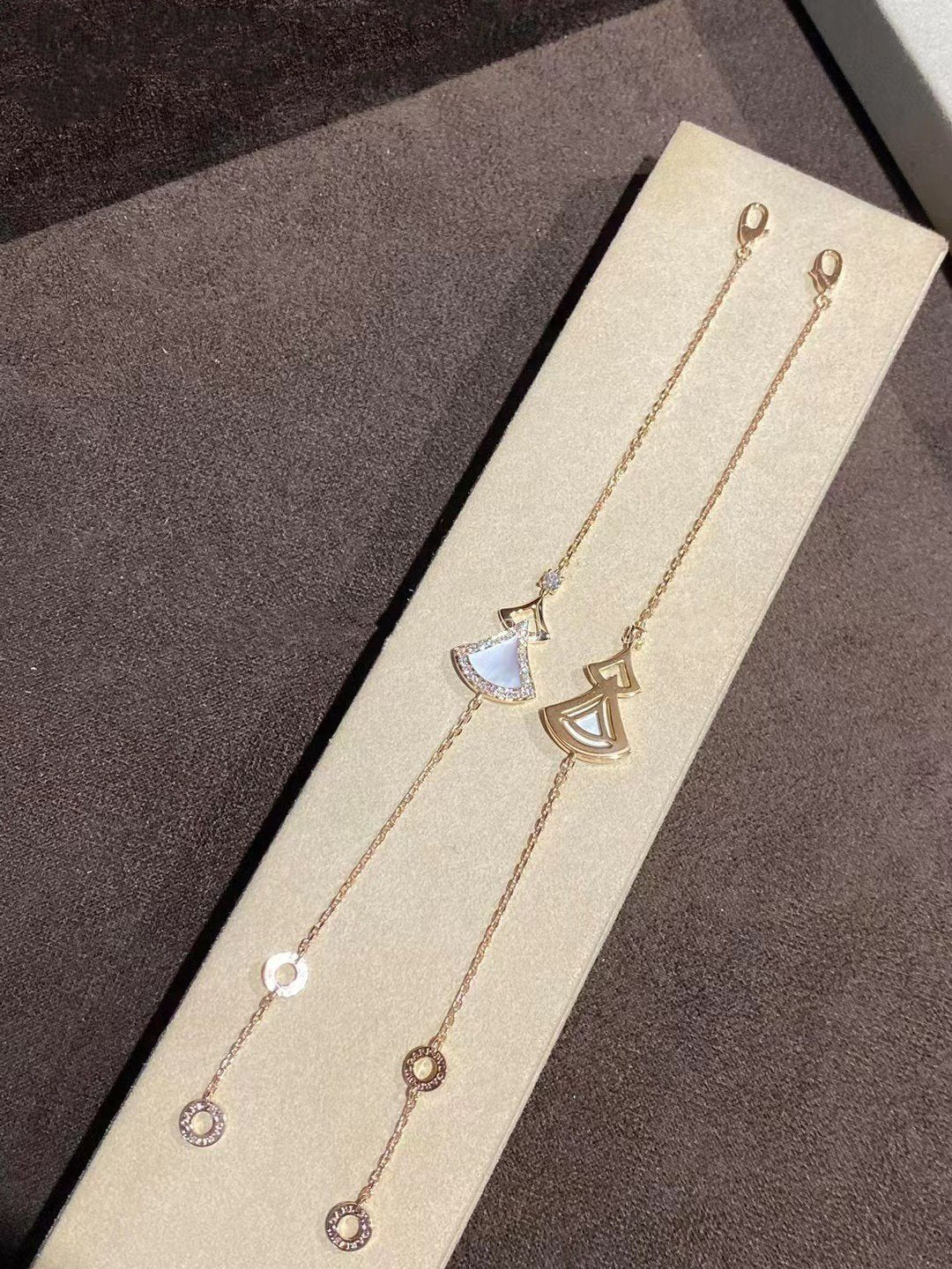 BVLGARI DREAM BRACELET MOP PINK GOLD DIAMOND