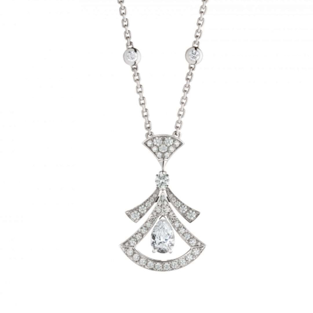 BVLGARI DREAM NECKLACE WHITE DIAMOND SILVER