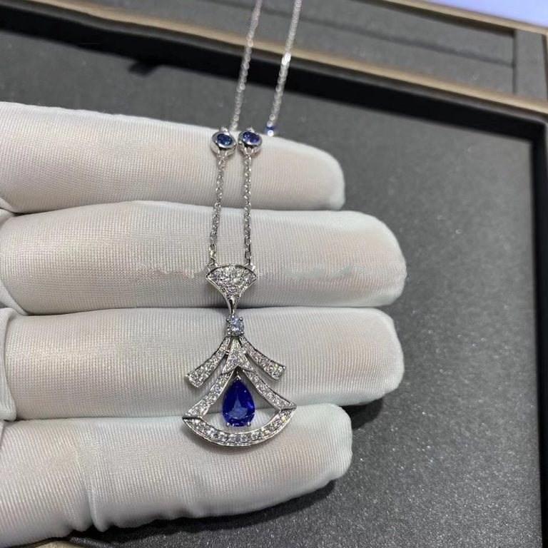 BVLGARI DREAM NECKLACE AGATE DIAMOND SILVER