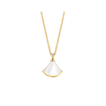 BVLGARI DREAM NECKLACE WHITE MOP GOLD 1 DIAMOND