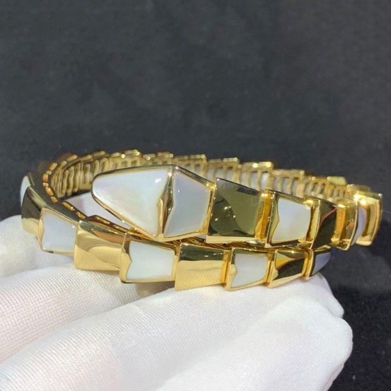 BVLGARI SERPENTI BRACELET MOP GOLD
