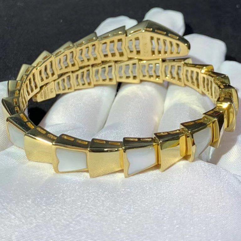 BVLGARI SERPENTI BRACELET MOP GOLD