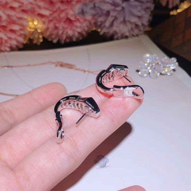 BVLGARI SERPENTI SILVER DIAMOND EARRINGS