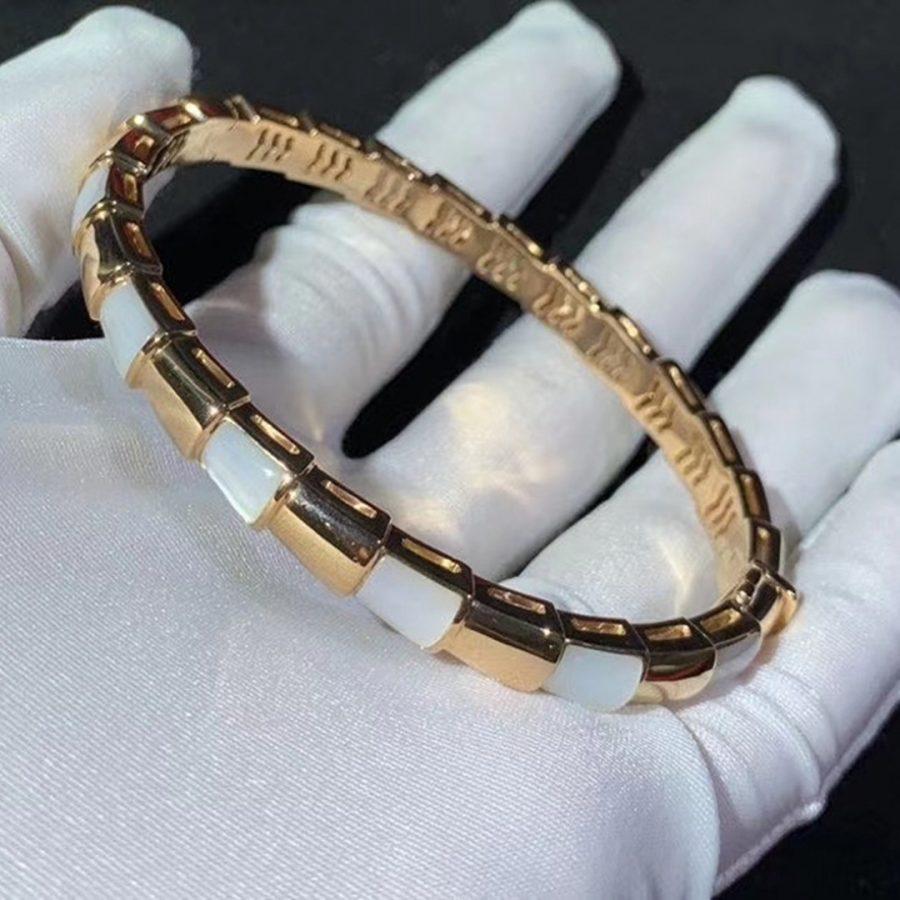 BVLGARI SERPENTI BRACELET PINK GOLD MOP